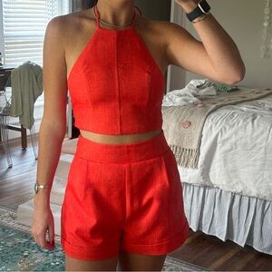 Boutique orange two piece set